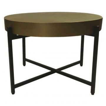 Salontafel Capone - Ø70x50cm - metaal - goud/zwart