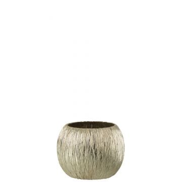 Windlicht glas zilver small