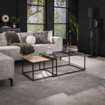 Salontafelset Stallone-acacia/leisteen