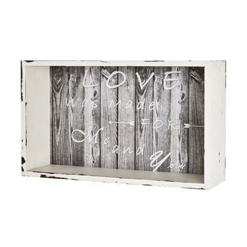 Wandplank | 33 x 10 x 20 cm | Vintage-design | Wit