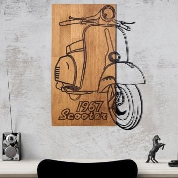Wallity Decoratief Houten Wandaccessoire | 100% Metaal | Zwart Notenhout