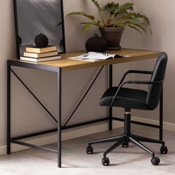 Bureau Bahamas - 120x60x75 cm - eikdecor/zwart