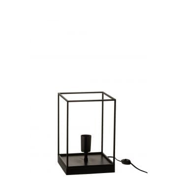 Lamp 1 lamp rechthoekig frame metaal zwart small