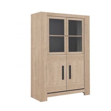 Vitrinekast Bosy - blonde eik