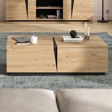Salontafel Split 1 lade - artisan eik
