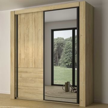 Kledingkast Sofia | 192 x 63 x 220 cm | Gold Oak-design