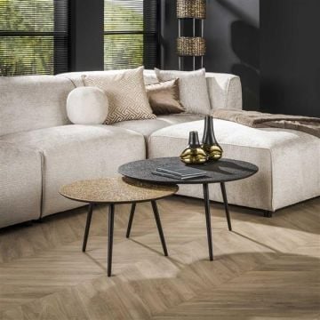 Salontafelset Mariola-metallic/grijs