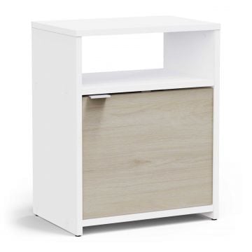 Nachtkastje Noni - 41x28x51cm - kronberg eik/wit