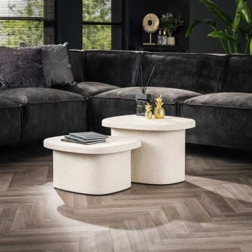 Salontafelset Marbella Elegance-marmer composiet 