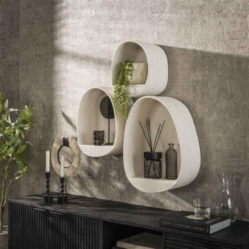 Set van 3 wandschappen Goutte - Marmer composiet
