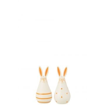 Konijn bril oranje keramiek small assortiment van 2