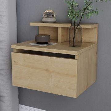 Nachtkastje Niamh - 32x40x35 cm - MDF/eik