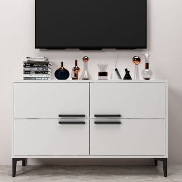 Modern Wit TV-meubel | Woody Fashion | 100% Melamine | 120x75x30cm