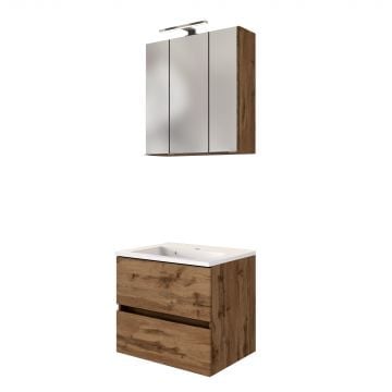 Wastafelmeubelset Brama 60cm - wotan eik