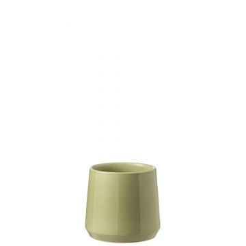 Bloempot rond keramiek groen small