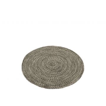Tapijt miami outdoor polyester zwart/wit small
