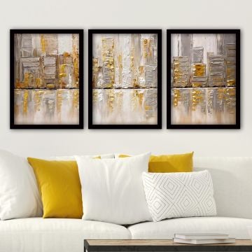 Lulu 3pc Décor Schilderijenset | Multicolor | 35x45cm | 100% MDF Lijst