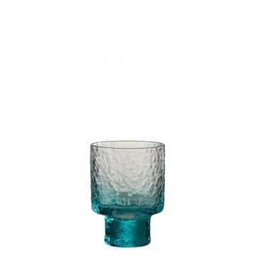 Likeurglas oneffen glas blauw