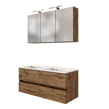 Wastafelmeubelset Brama 120cm - wotan eik