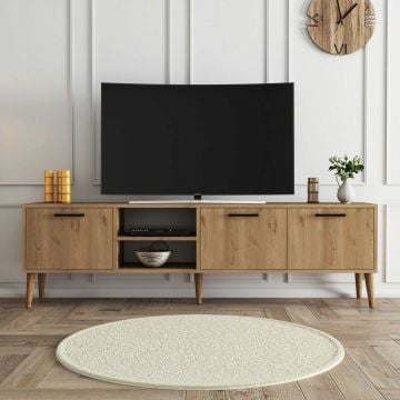Woody Fashion TV-meubel | Melamine coating | 180 cm breedte | Eiken.