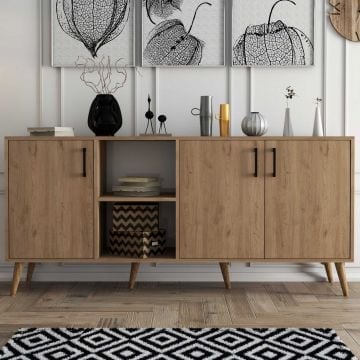 Woody Commode | 100% Gemelamineerd | Eiken | 180x80x45 cm