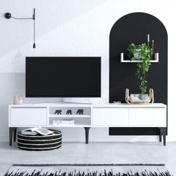 Tv-meubel Emerald | 100% Melamine | Wit | 180x50x30 cm