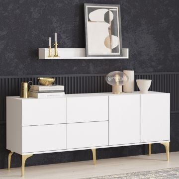 Moderne Nachtkastjesset - Woody Fashion | Melamine coating | Witgoud.