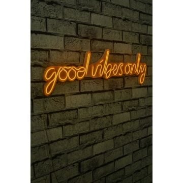Neonverlichting Good Vibes Only - Wallity reeks - Oranje