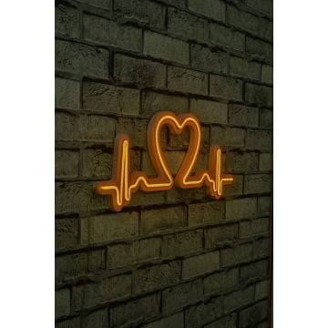 Neonverlichting hartslag - Wallity reeks - Oranje