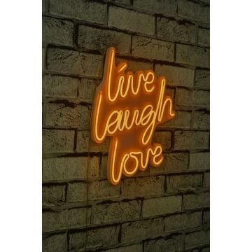 Neonverlichting Live Laugh Love - Wallity reeks - Oranje