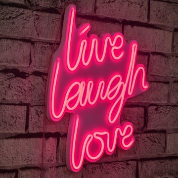 Neonverlichting Live Laugh Love - Wallity reeks - Roze