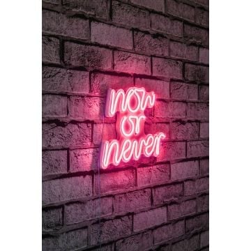 Neonverlichting Now Or Never - Wallity reeks - Roze