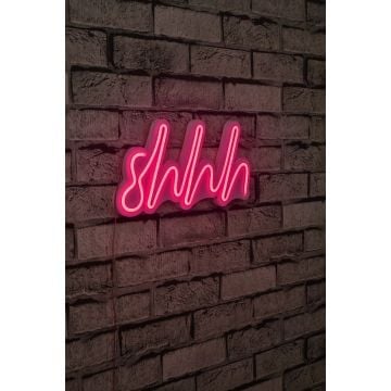 Neonverlichting Shhh - Wallity reeks - Roze