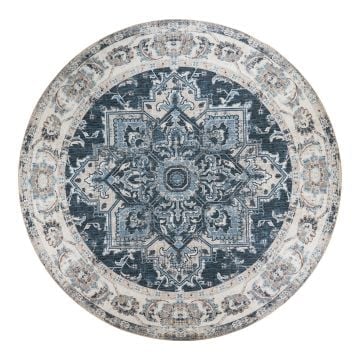 Blauw Havana Vloerkleed - 200 cm Chenille Polyester