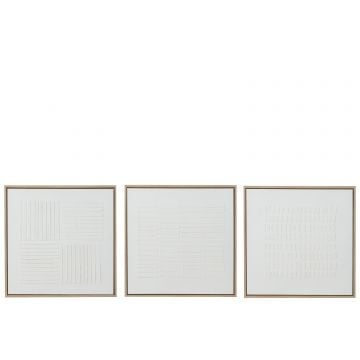 Schilderij lines canvas wit assortiment van 3