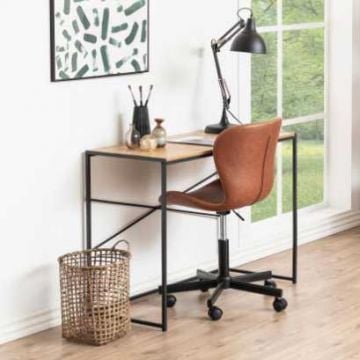 Bureau Dover - 100x45x75 cm - wilde eik/zwart