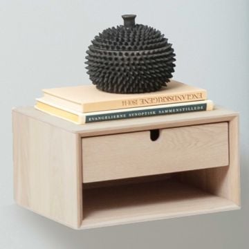 Nachtkastje Cedro 37x32cm, 1 lade - witte eik 