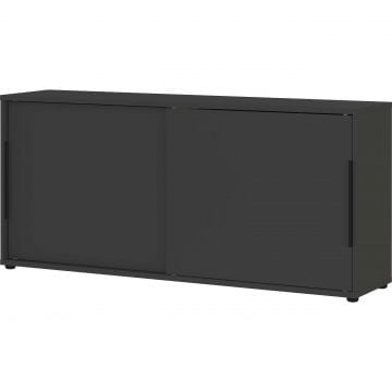Dressoir met schuifdeuren Tomori | 160 x 40 x 74 cm | Antraciet