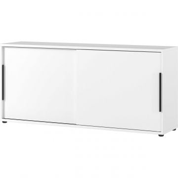 Dressoir met schuifdeuren Tomori | 160 x 40 x 74 cm | Wit