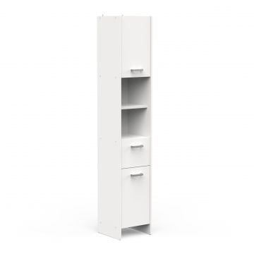 Kolomkast Coralie | 33,6 x 32,8 x 191,5 cm | Wit