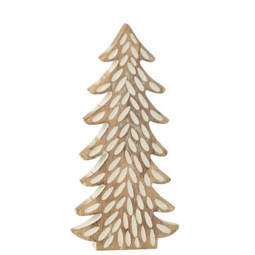Boom gekerfd mango hout wit/naturel large