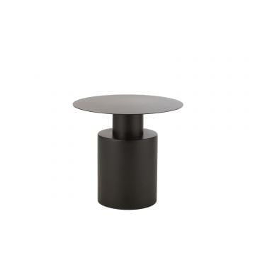 Bijzettafel rond metaal zwart