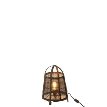 Lamp rya katoen/bamboe zwart small