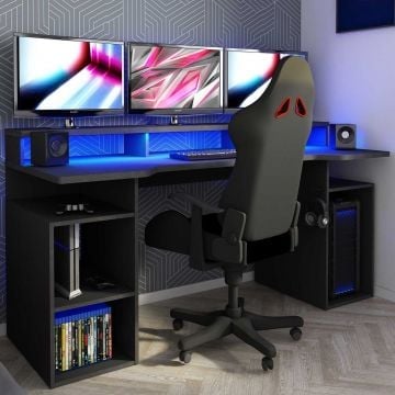 Gaming bureau Tadic 178cm - grijs