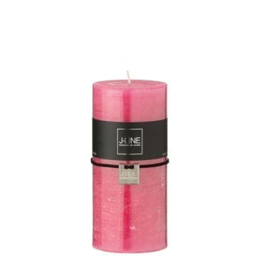 Kaars cilinder roze large 52u