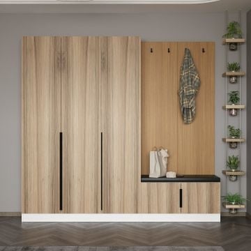Woody Fashion garderobekast - Walnoot | 18mm Melamine gecoat