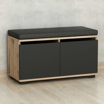Woody Fashion Schoenenkast | 100% Melamine Noten Zwart