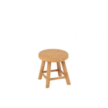 Kruk rond riet/sparhout naturel