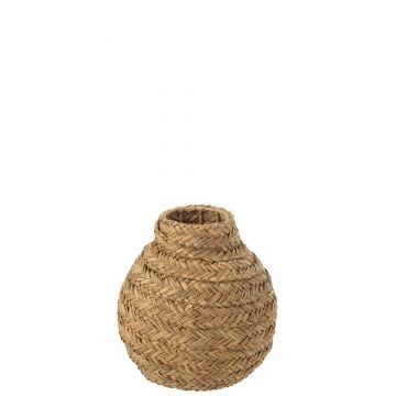 Vaas gevlochten zeegras naturel small