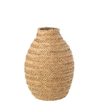Vaas gevlochten zeegras naturel medium